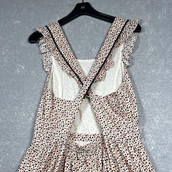 Christy Dawn Claire Dress Womens Size Large in Primrose Ditsy Cream Sleeveless - Picture 4 of 13